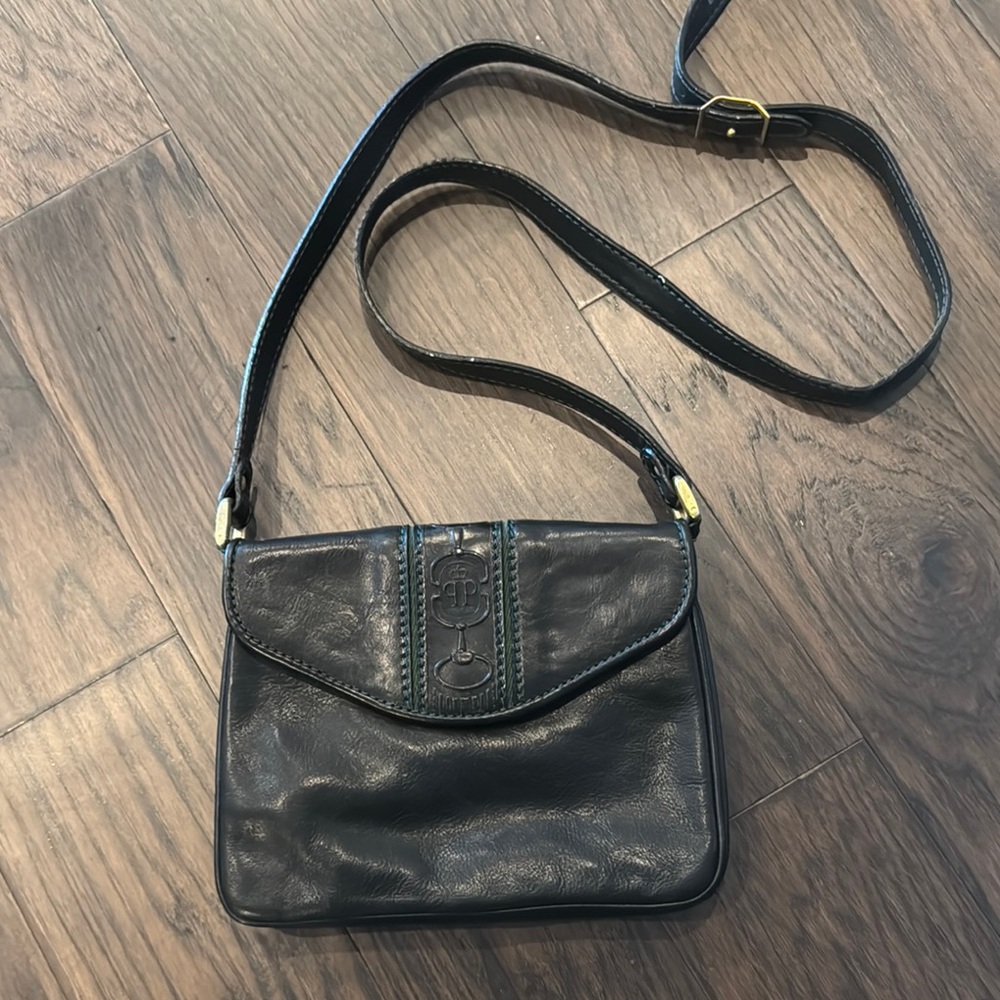 Black Leather Crossbody Bag